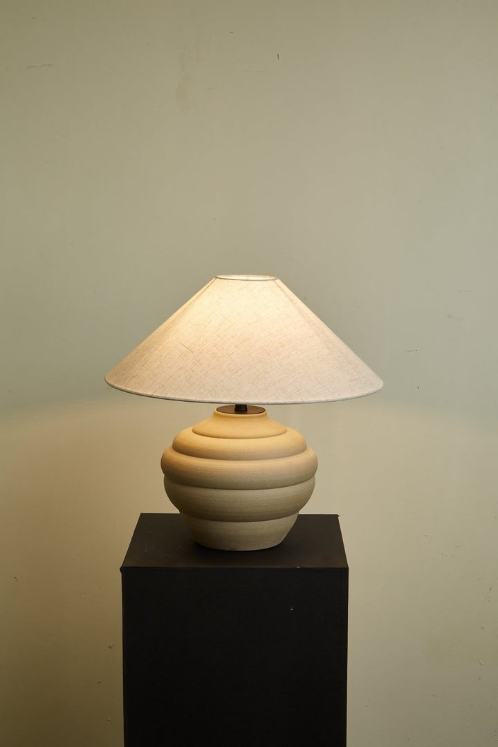 Textured Ceramic Ripple Table Lamp