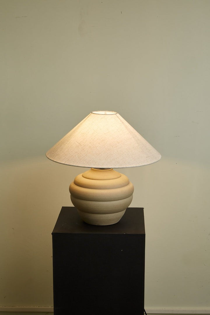 Textured Ceramic Ripple Table Lamp