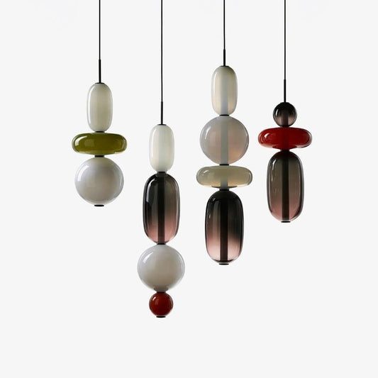 Tinted Glass Cluster Pendant Light