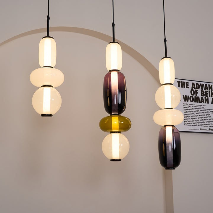 Tinted Glass Cluster Pendant Light