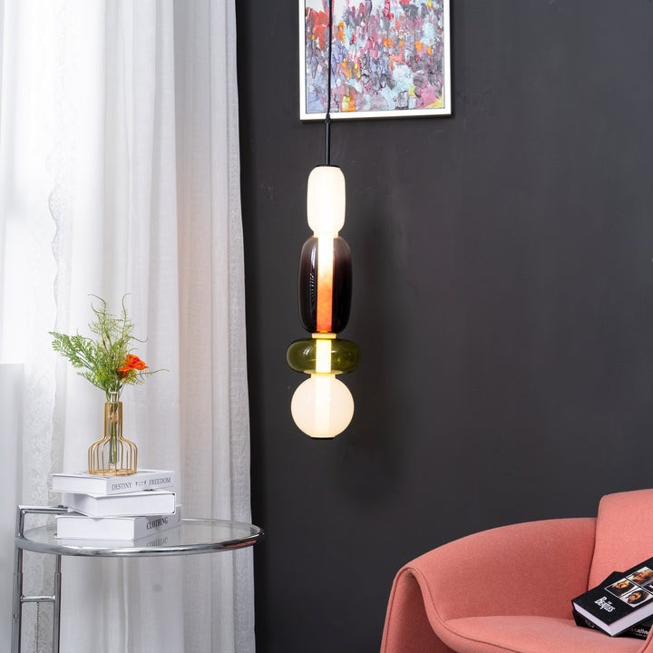 Tinted Glass Cluster Pendant Light