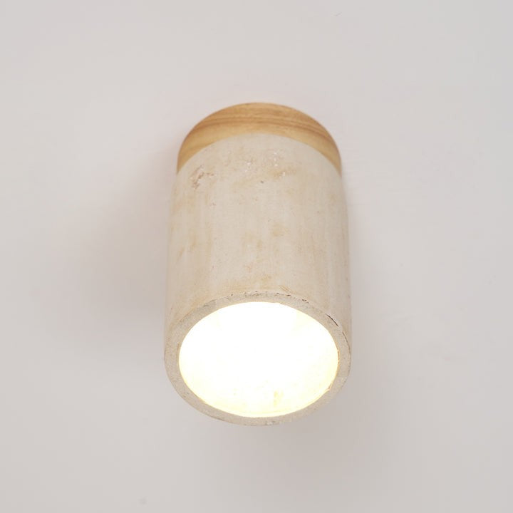 Travertine Cylinder Ceiling Light Fixture