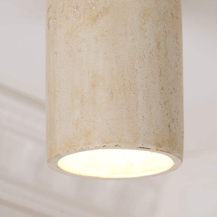 Travertine Cylinder Ceiling Light Fixture