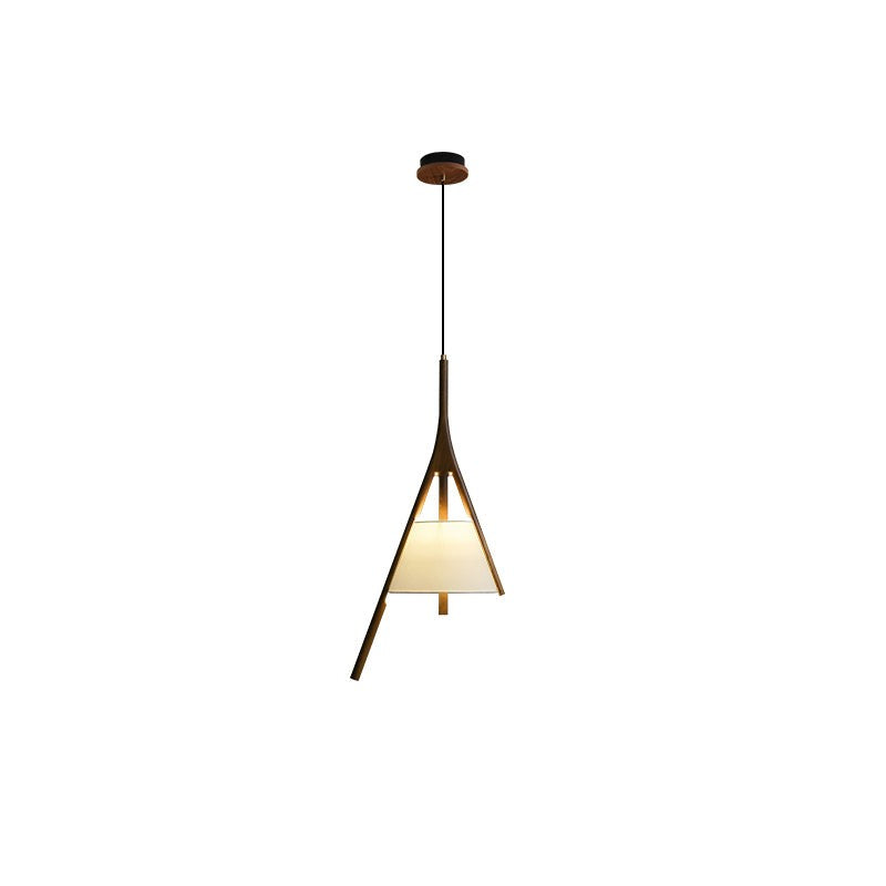 Triangular Wooden Pendant Ceiling Light