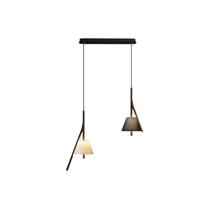 Triangular Wooden Pendant Ceiling Light