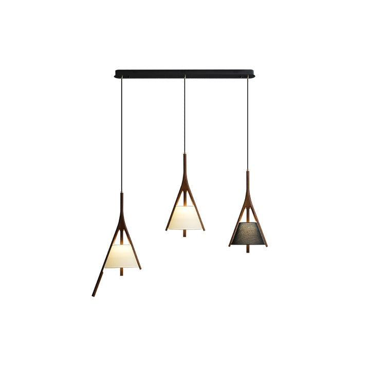 Triangular Wooden Pendant Ceiling Light