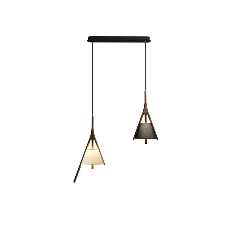 Triangular Wooden Pendant Ceiling Light