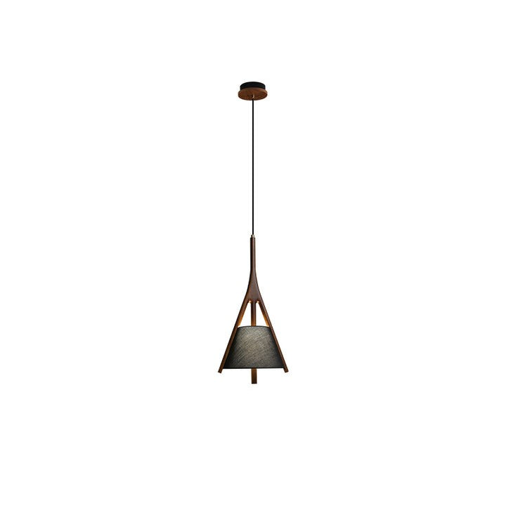 Triangular Wooden Pendant Ceiling Light