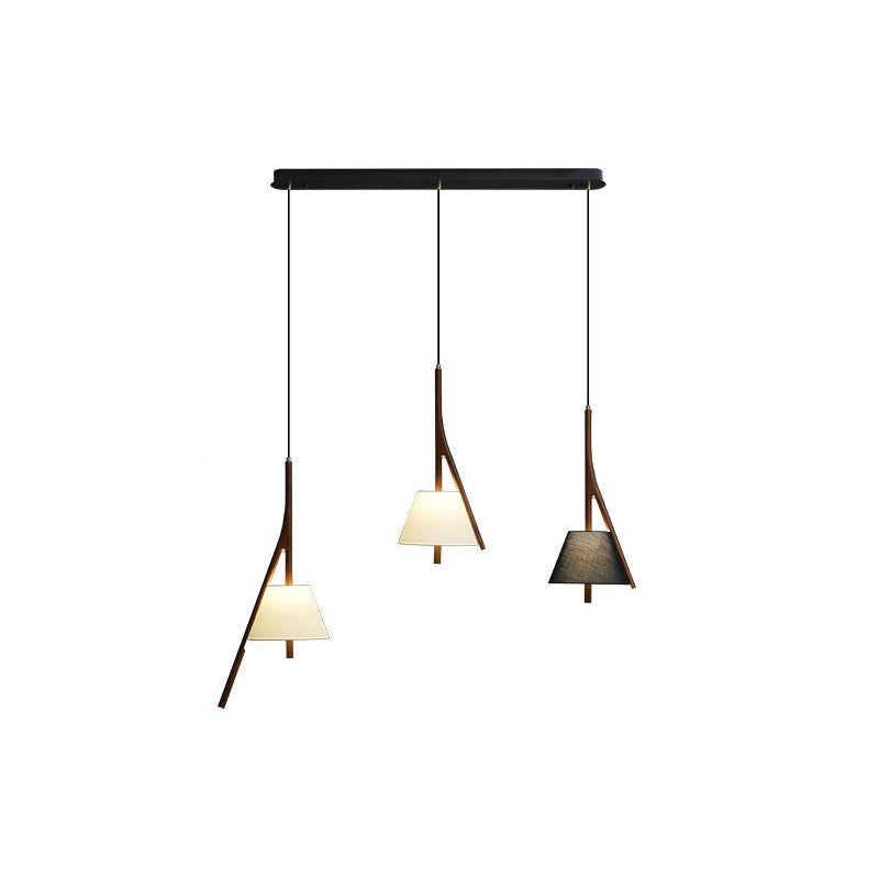 Triangular Wooden Pendant Ceiling Light