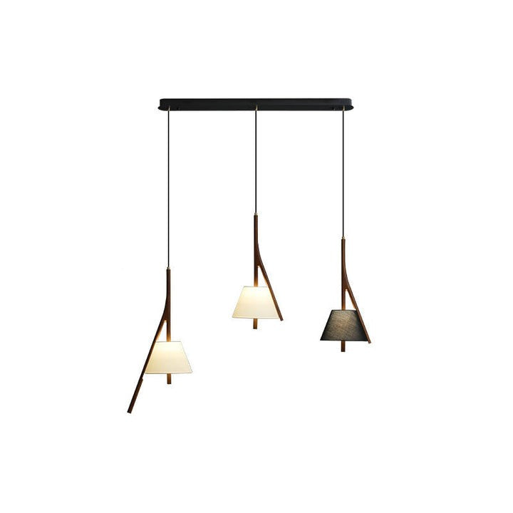 Triangular Wooden Pendant Ceiling Light