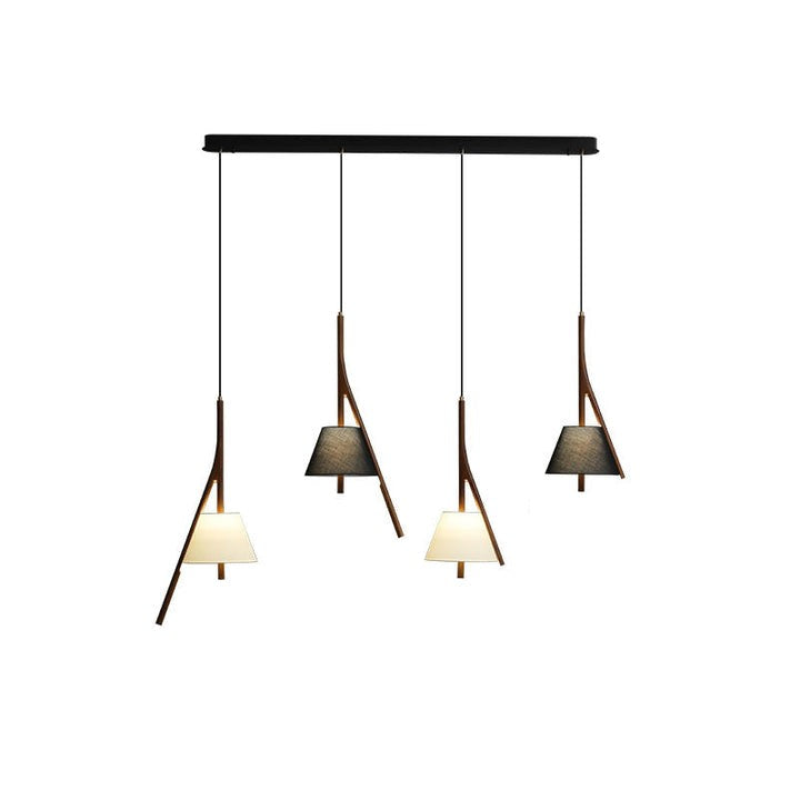 Triangular Wooden Pendant Ceiling Light