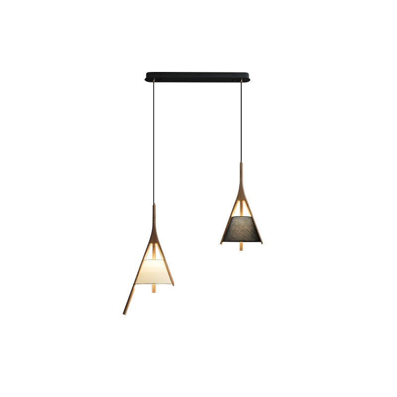 Triangular Wooden Pendant Ceiling Light