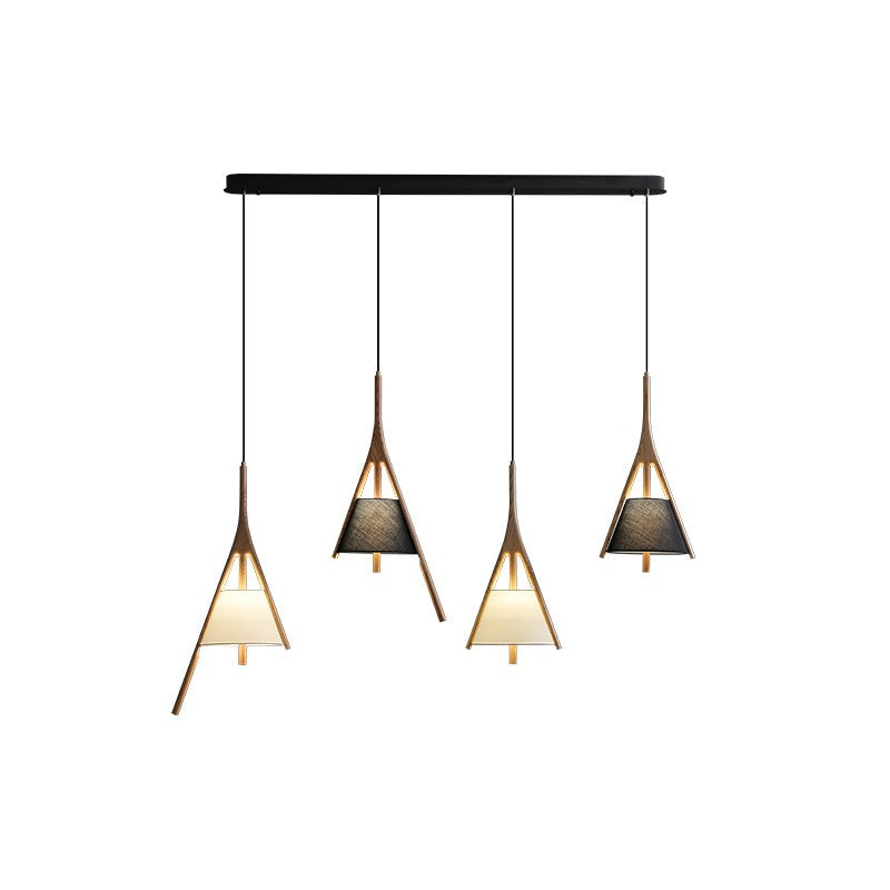 Triangular Wooden Pendant Ceiling Light