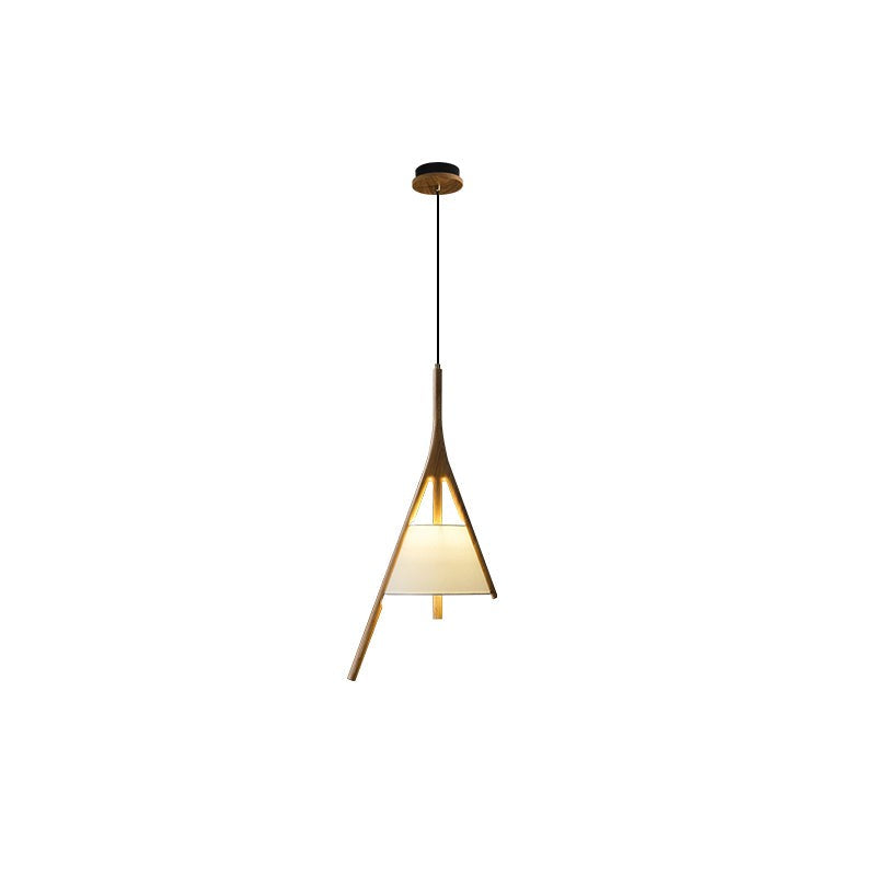 Triangular Wooden Pendant Ceiling Light