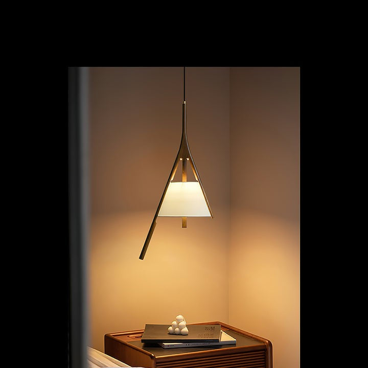 Triangular Wooden Pendant Ceiling Light