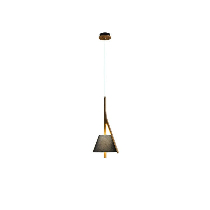 Triangular Wooden Pendant Ceiling Light
