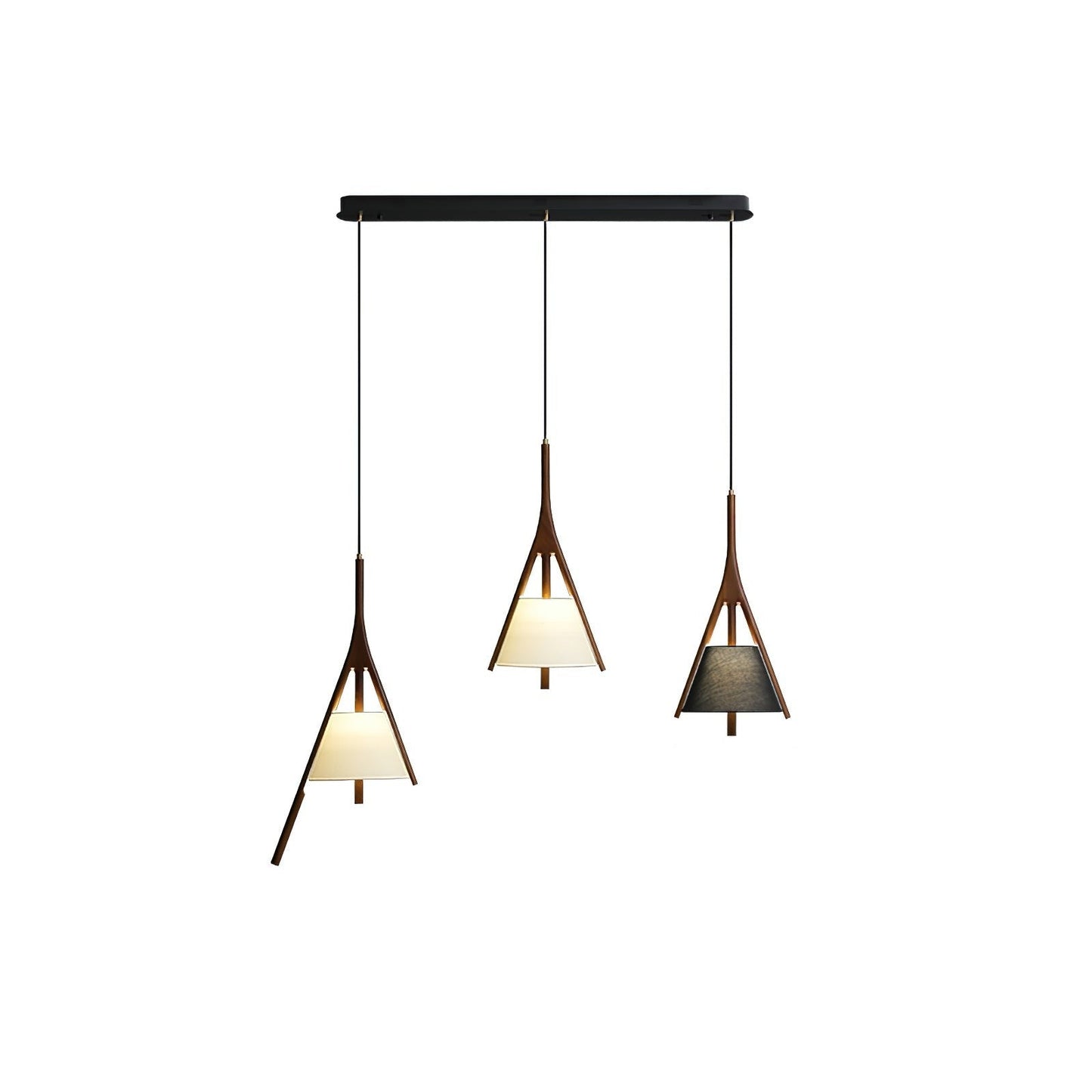 Triangular Wooden Pendant Ceiling Light