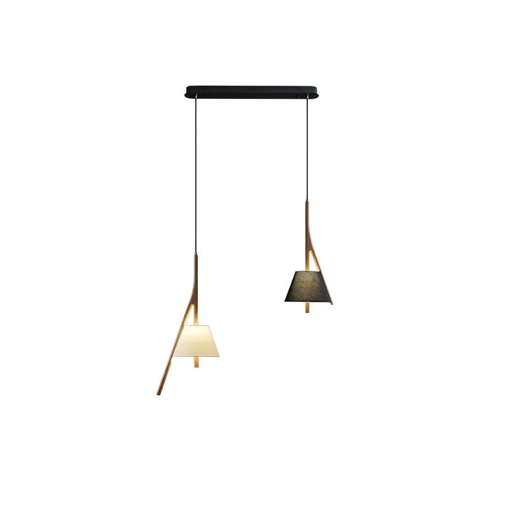 Triangular Wooden Pendant Ceiling Light
