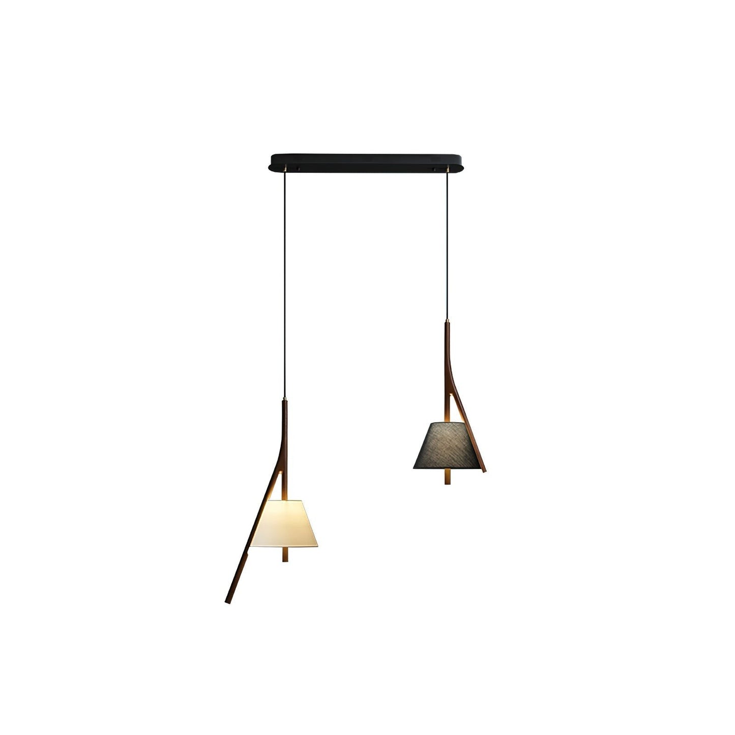 Triangular Wooden Pendant Ceiling Light