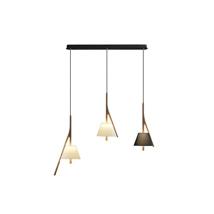 Triangular Wooden Pendant Ceiling Light