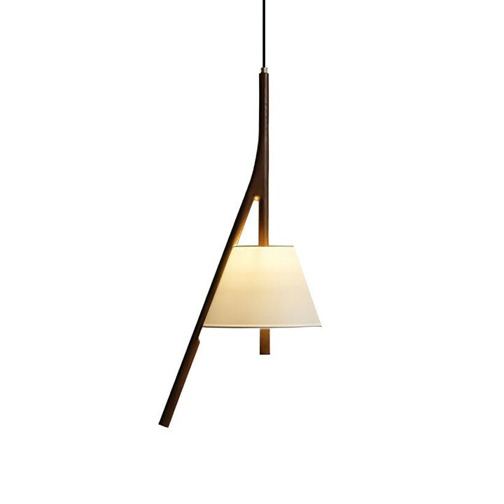 Triangular Wooden Pendant Ceiling Light