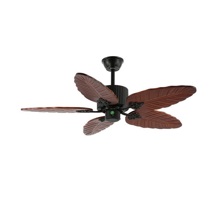 Tropical Banana Leaf Wood Ceiling Fan with LED Light