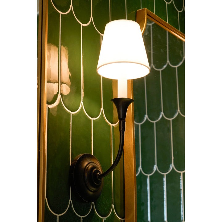 Versatile Fabric & Metal Wall Sconce