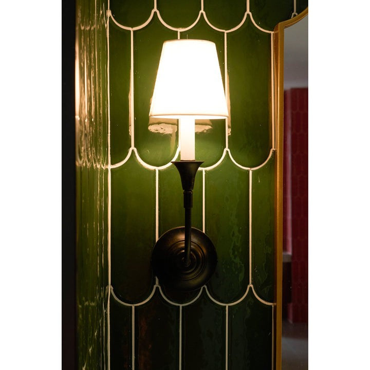 Versatile Fabric & Metal Wall Sconce