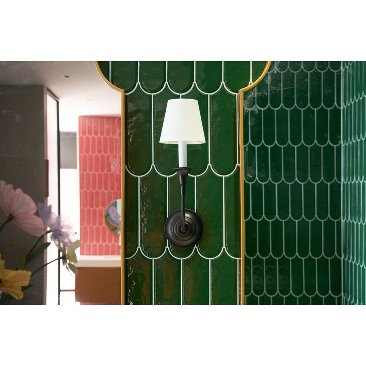 Versatile Fabric & Metal Wall Sconce