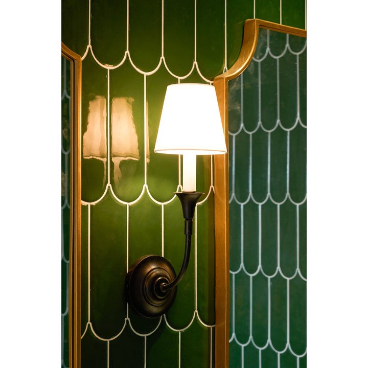 Versatile Fabric & Metal Wall Sconce
