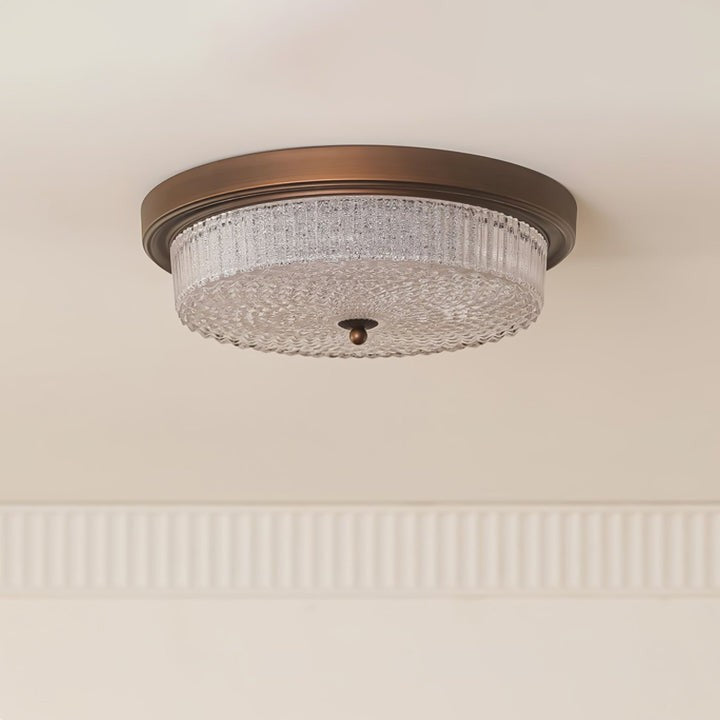 Vintage Bronze Flush Mount LED Ceiling Light
