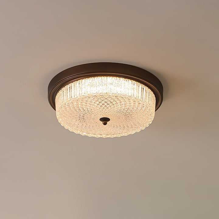Vintage Bronze Flush Mount LED Ceiling Light