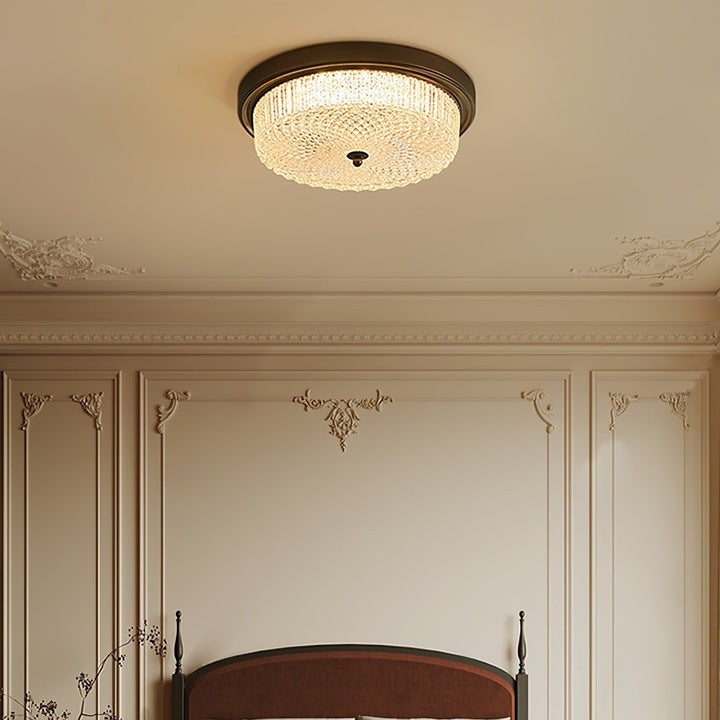 Vintage Bronze Flush Mount LED Ceiling Light
