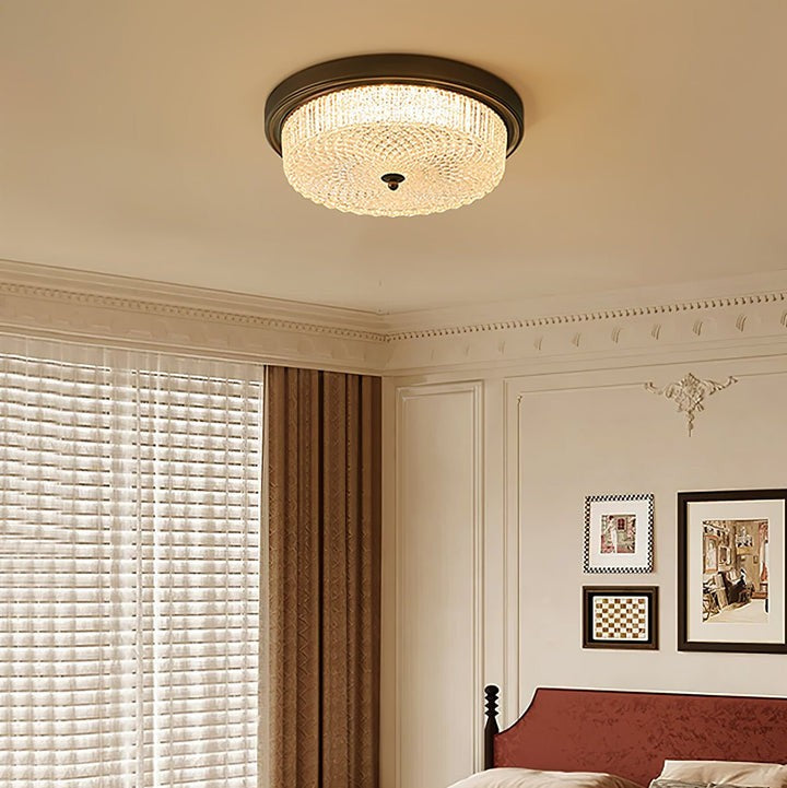 Vintage Bronze Flush Mount LED Ceiling Light