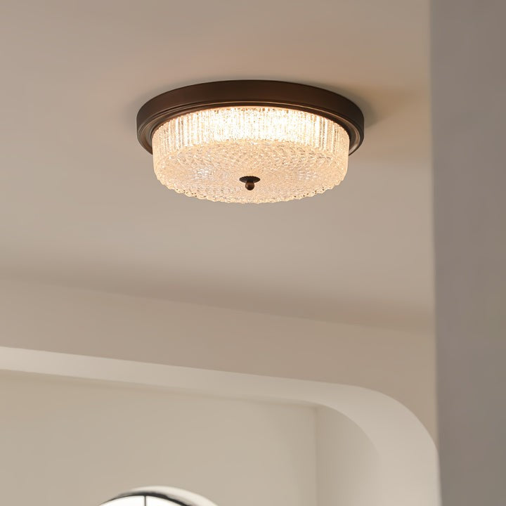 Vintage Bronze Flush Mount LED Ceiling Light
