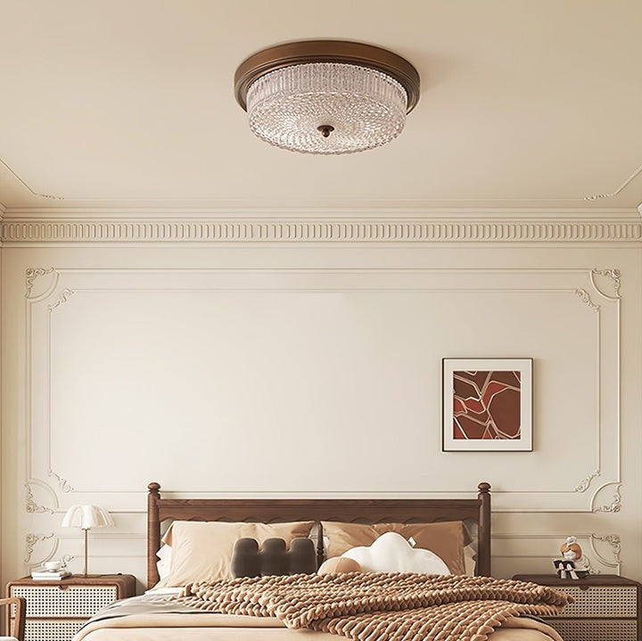 Vintage Bronze Flush Mount LED Ceiling Light