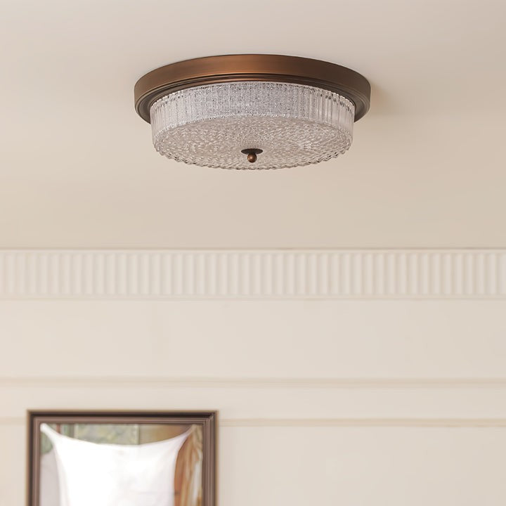 Vintage Bronze Flush Mount LED Ceiling Light