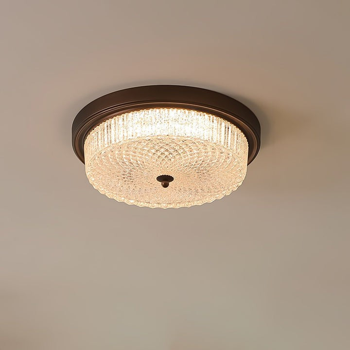 Vintage Bronze Flush Mount LED Ceiling Light