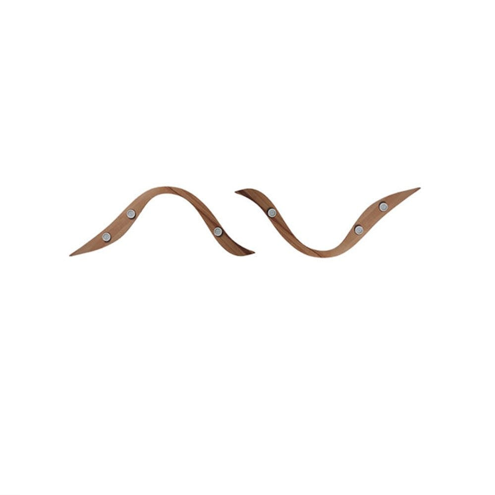 Waveform Curved Wood Pendant Light