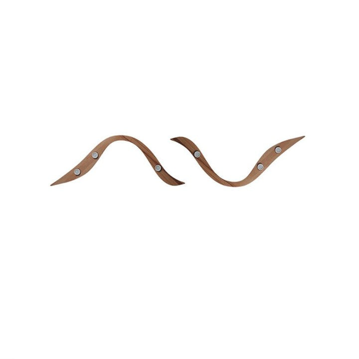 Waveform Curved Wood Pendant Light