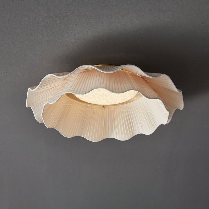 Wave-Inspired Fabric Ceiling Light Fixture