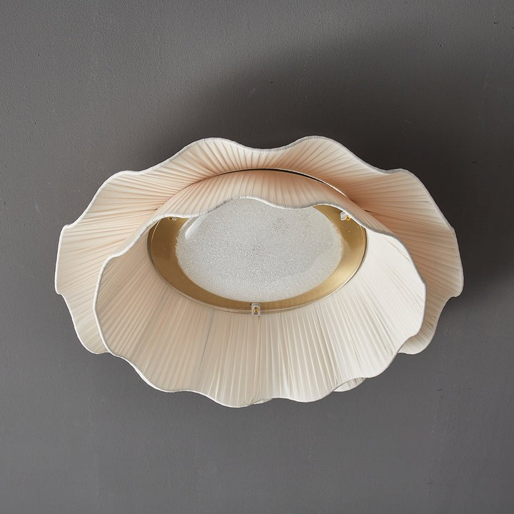 Wave-Inspired Fabric Ceiling Light Fixture