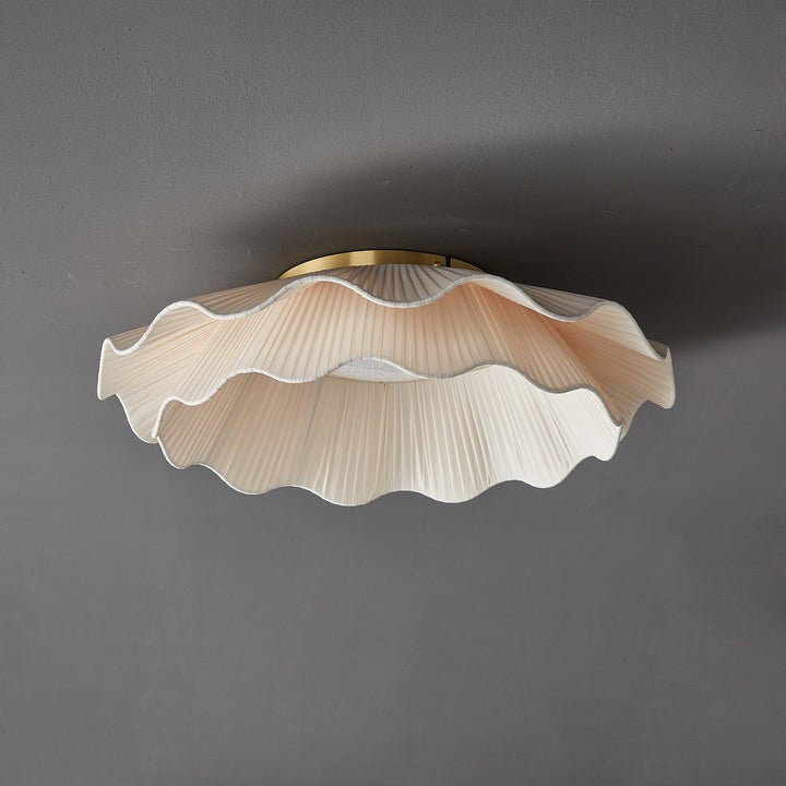 Wave-Inspired Fabric Ceiling Light Fixture