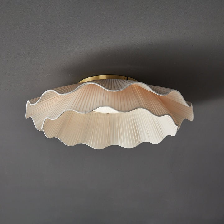 Wave-Inspired Fabric Ceiling Light Fixture