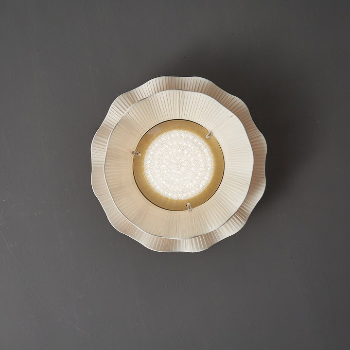 Wave-Inspired Fabric Ceiling Light Fixture