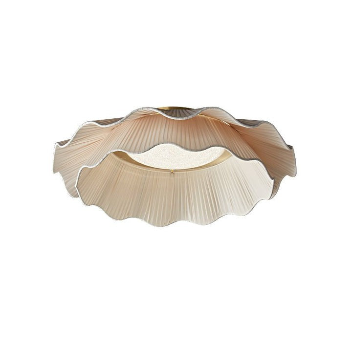 Wave-Inspired Fabric Ceiling Light Fixture