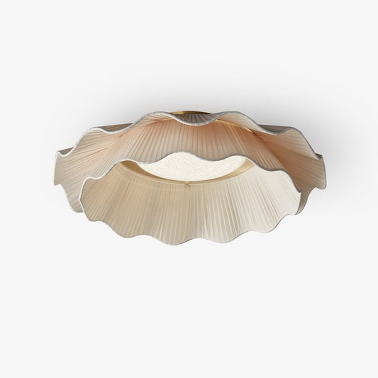 Wave-Inspired Fabric Ceiling Light Fixture