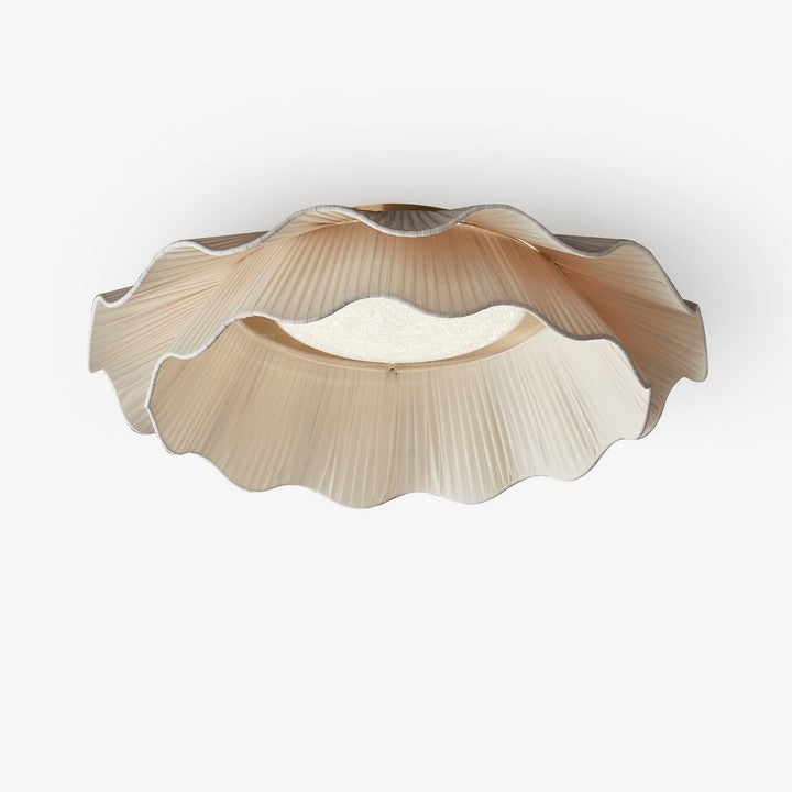 Wave-Inspired Fabric Ceiling Light Fixture