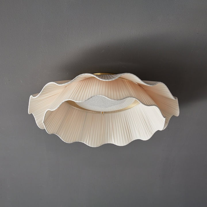 Wave-Inspired Fabric Ceiling Light Fixture