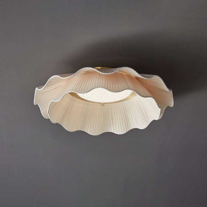 Wave-Inspired Fabric Ceiling Light Fixture